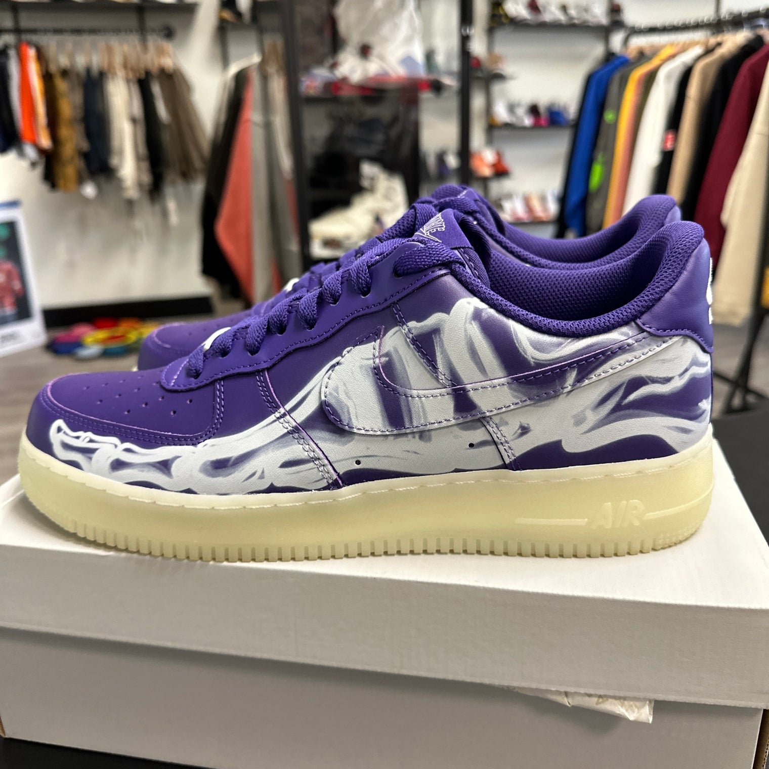 Nike Air Force 1 Purple Skeleton (Used)