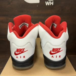 Jordan 5 Retro Fire Red Silver Tongue (2020) (GS) Size 6.5Y (Pre-Owned) - aux