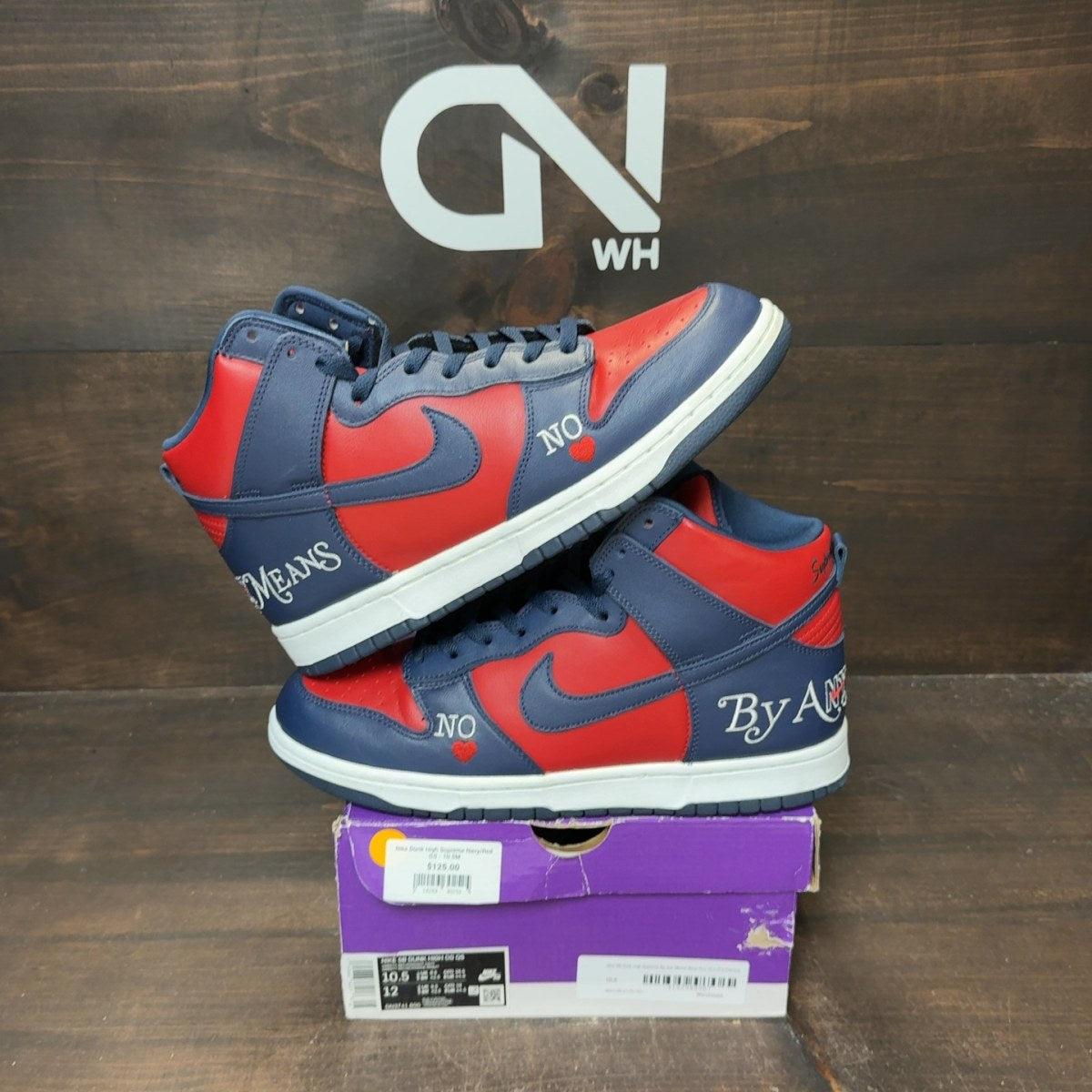 Nike SB Dunk High Supreme By Any Means Navy - Image 1