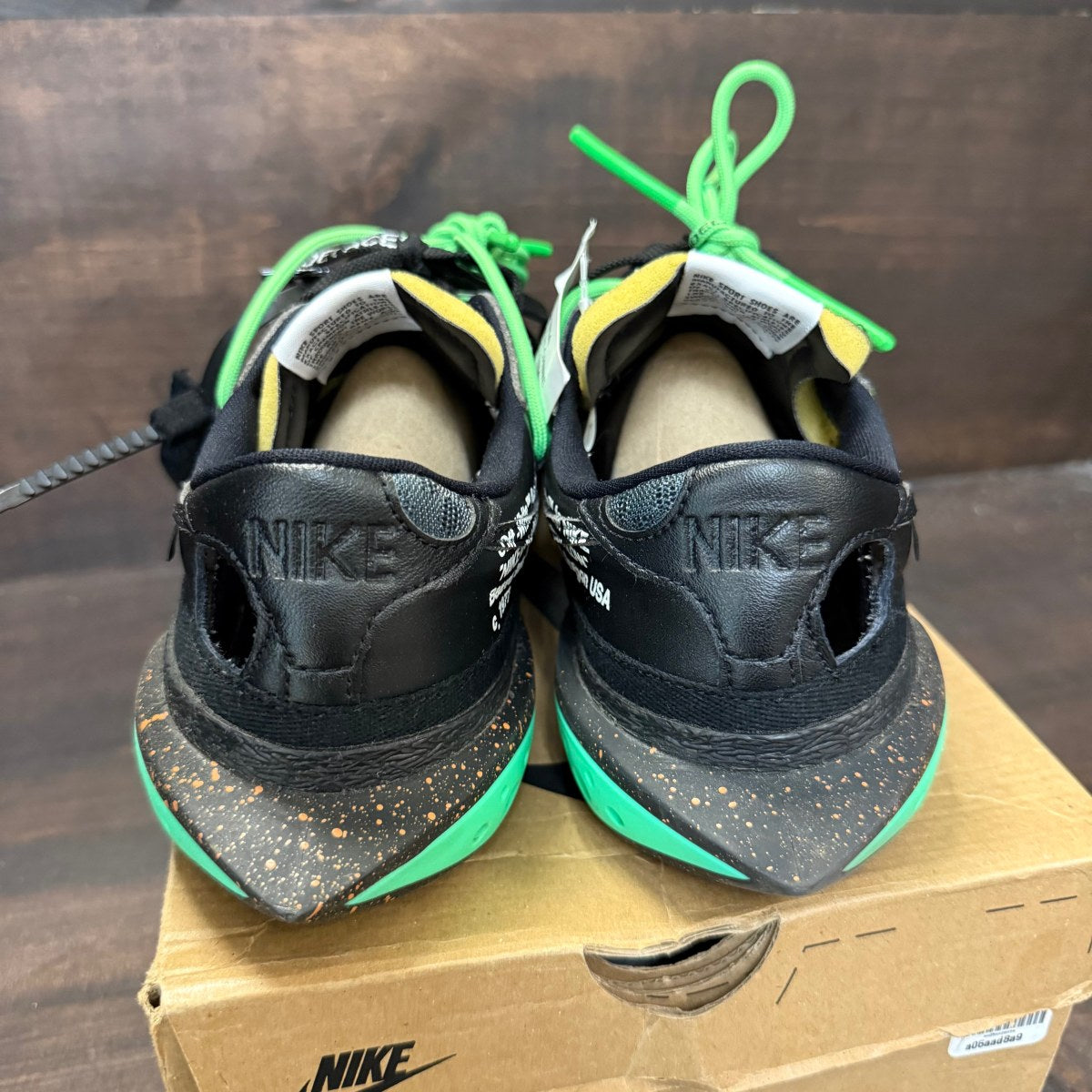Nike Blazer Low Off-White Black Electro Green - Image 3
