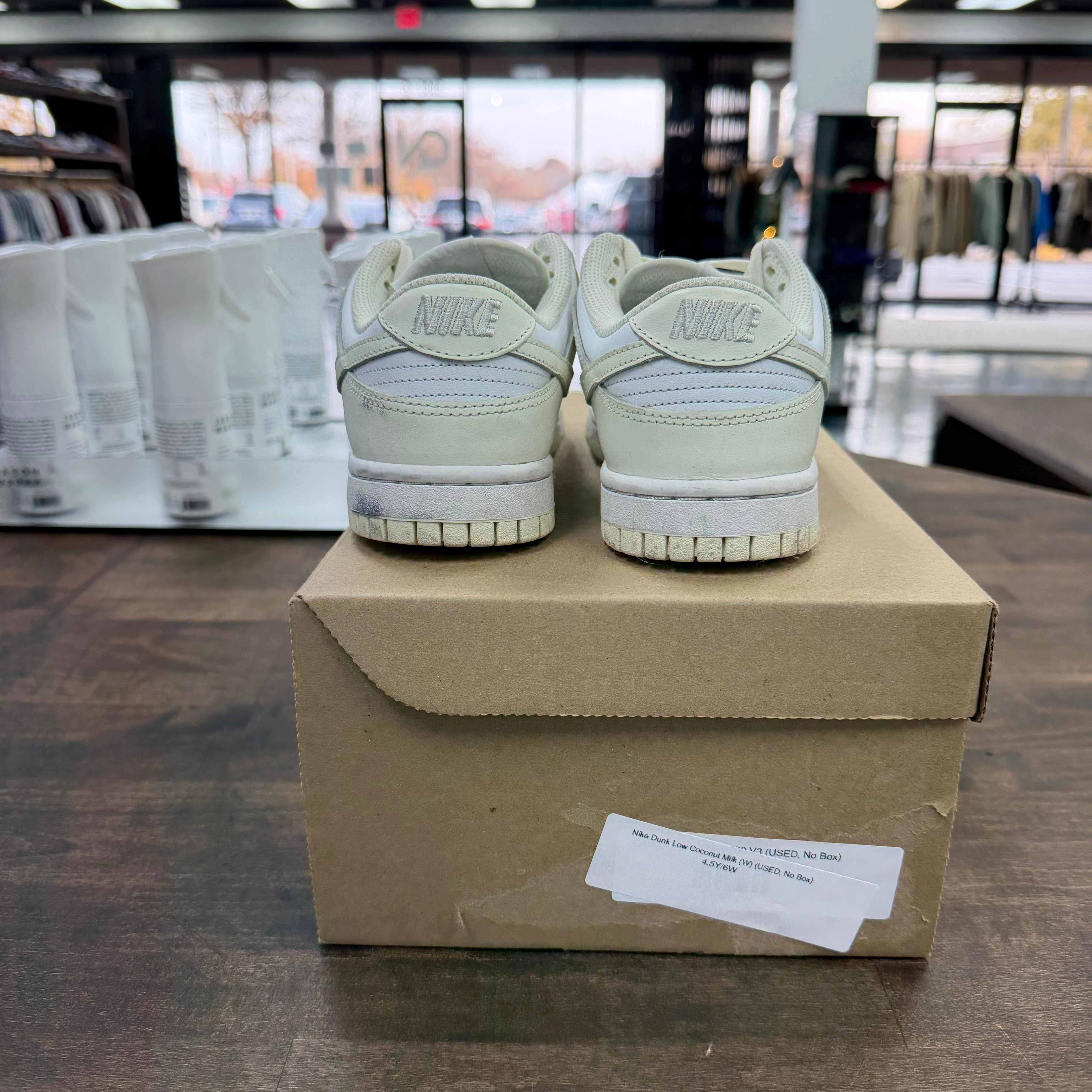 Nike Dunk Low Coconut Milk (W) (USED, No Box) Size 4.5Y (Pre-Owned) - Image 3