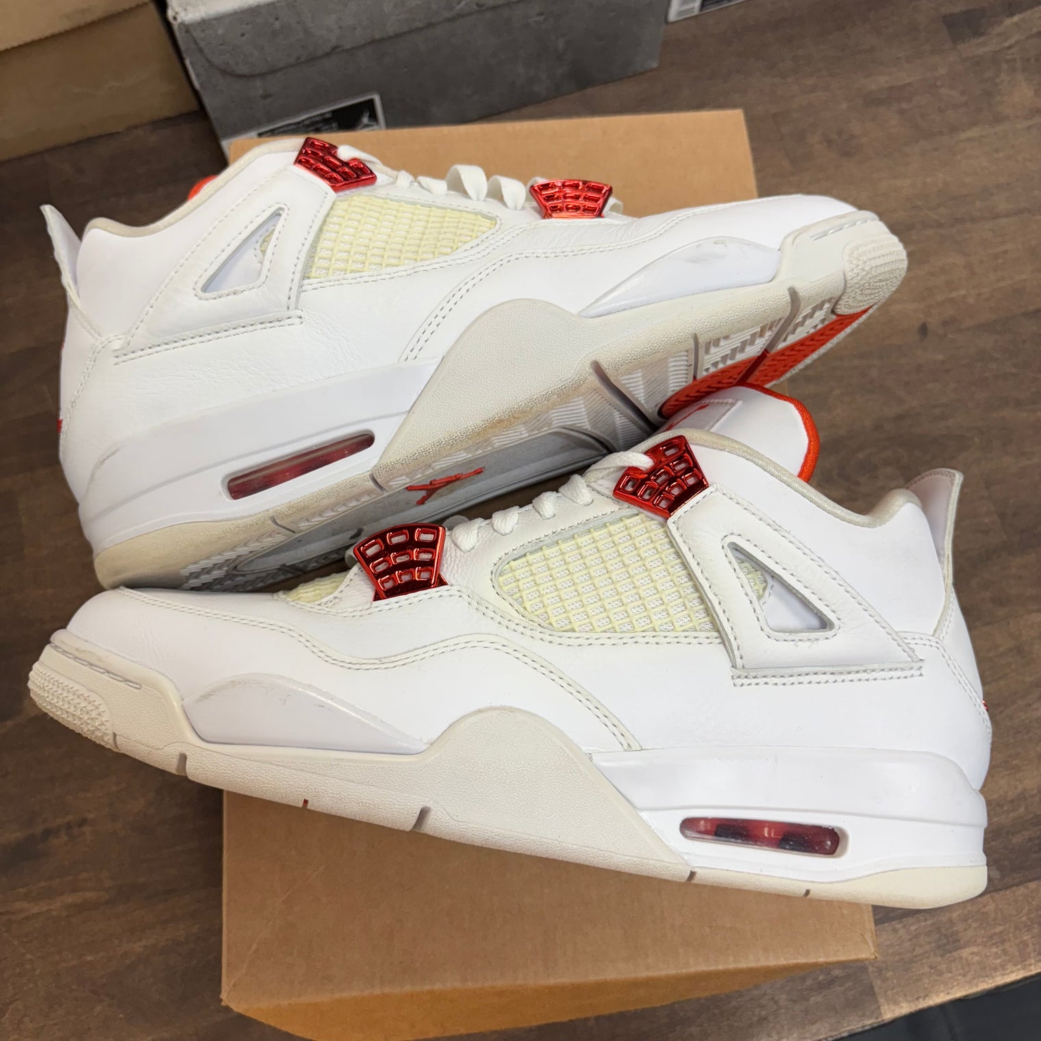 Metallic Orange Jordan 4 (USED, No Box)