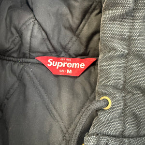 Supreme Reflective Stripe Hooded Work jacket Black (PRE-OWNED)