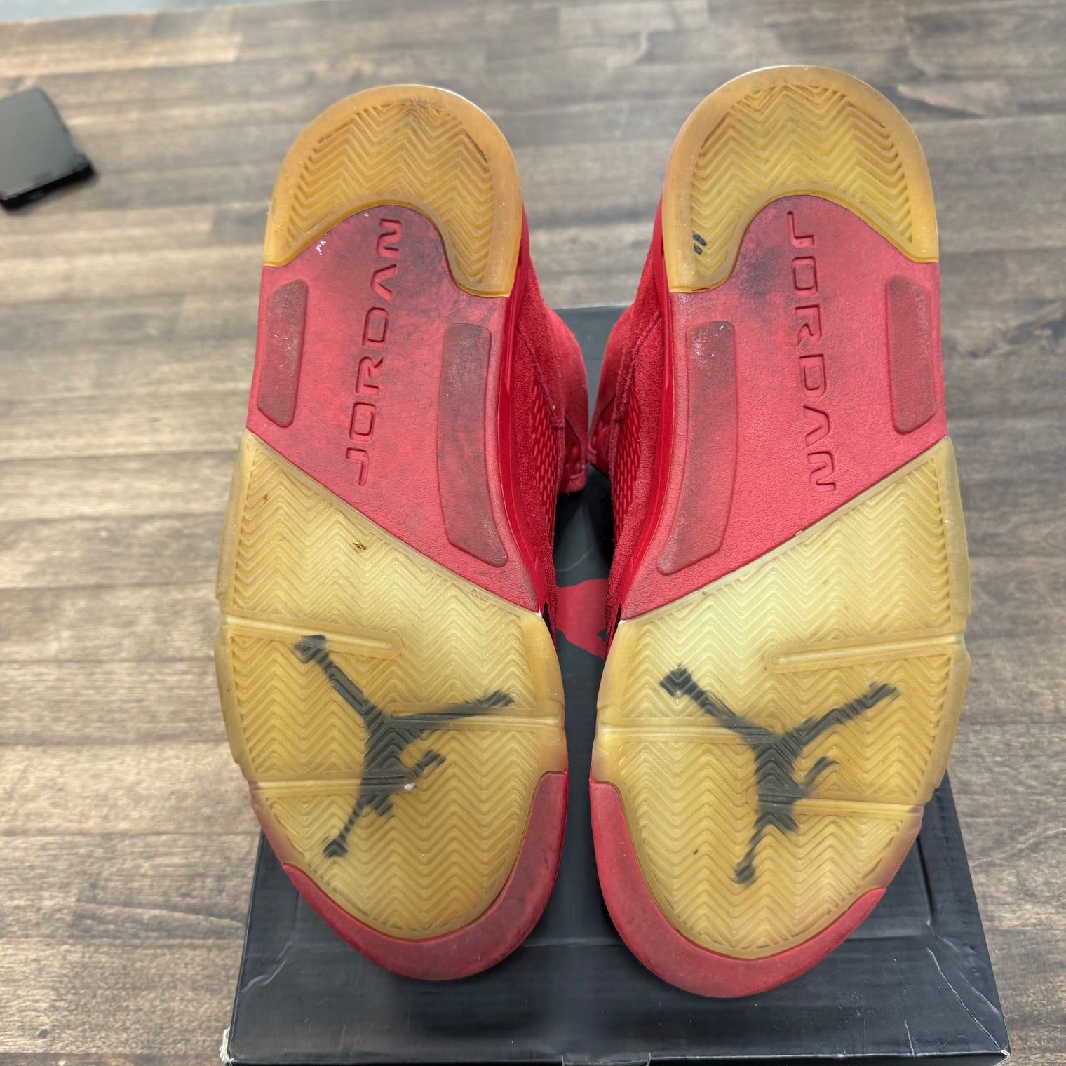 Red Suede Jordan 5 (USED)