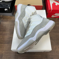White Metallic Silver Jordan 11 (W) (USED)