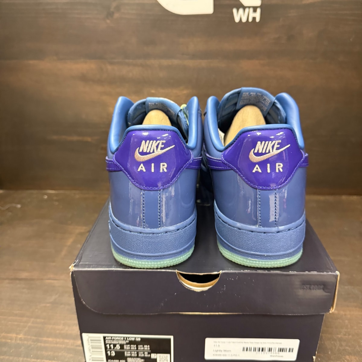 Nike Air Force 1 Low Patent Leather Mystic Navy Grape Ice - Image 5