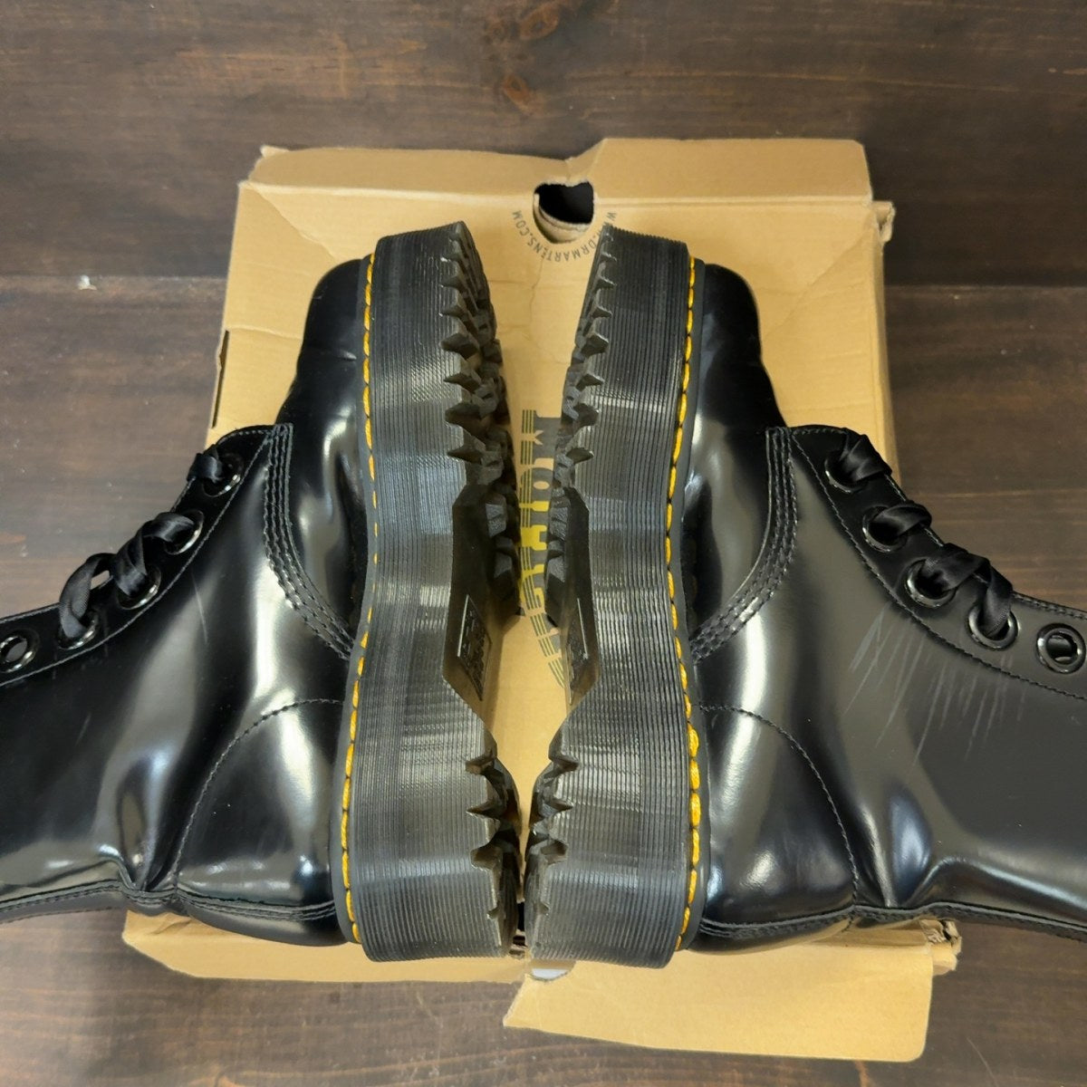 Dr. Martens Molly Wmns Leather Platform Boot 'Black' Size 8 (Pre-Owned) - Image 15