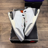 Jordan 3 Retro White Cement Reimagined (Men's) (US 9) (USED) Size 9 (Pre-Owned) - Image 1