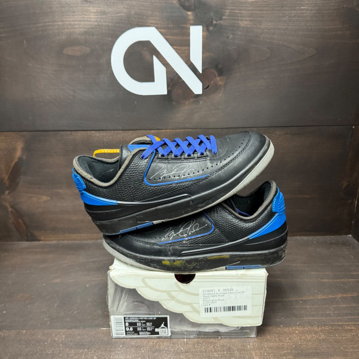 Jordan 2 Retro Low SP Off-White Black Blue - Image 1