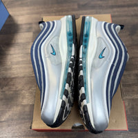Metallic Silver Chlorine Blue Air Max 97 (USED)