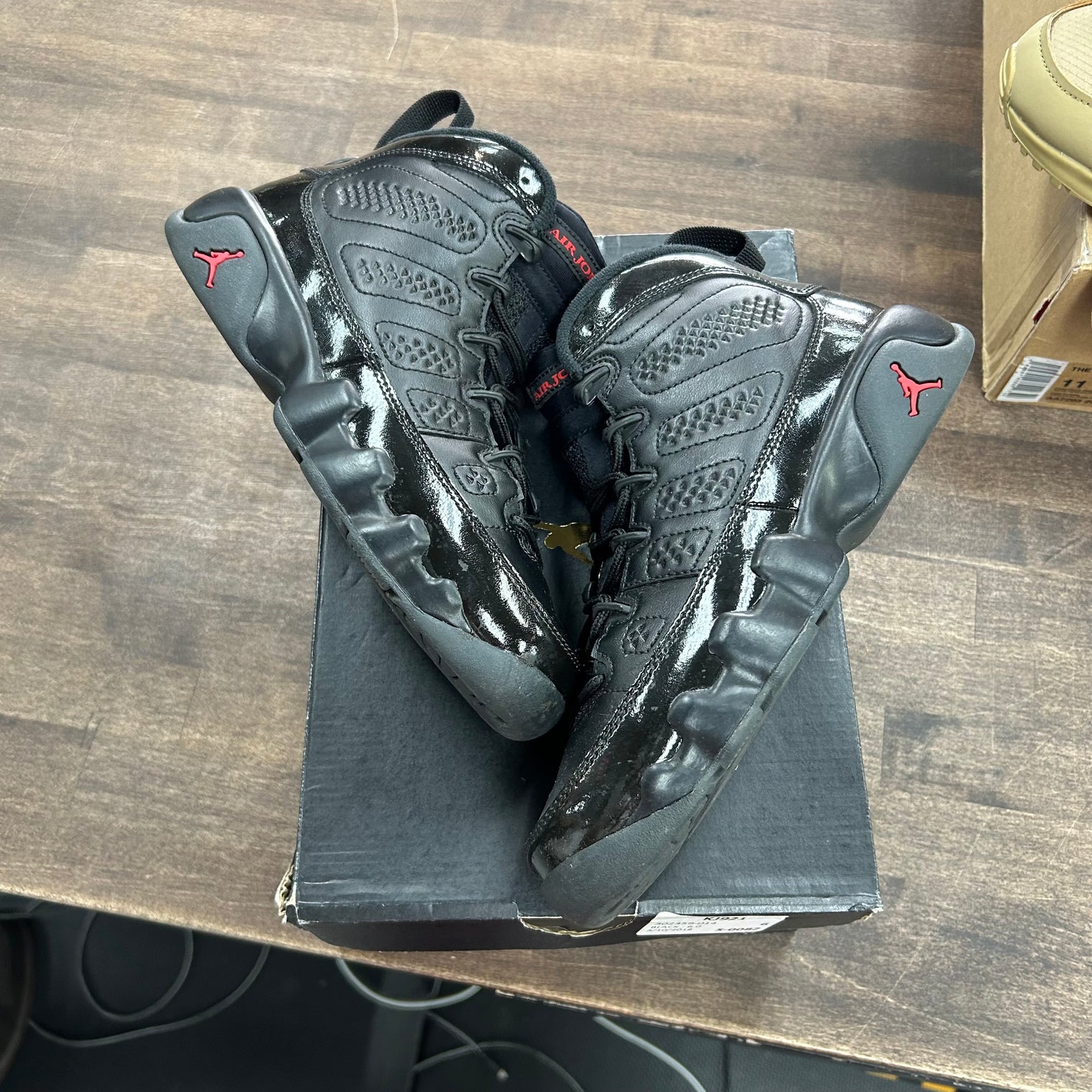 Bred Patent Jordan 9 Retro (GS) (USED)