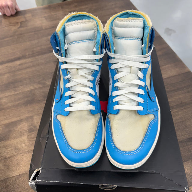 UNC Off-White Jordan 1 High (USED, No Box)