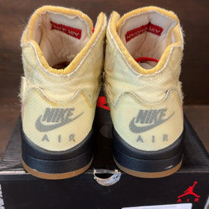 Jordan 5 Retro Off-White Sail Size 9.5 (Pre-Owned) - aux