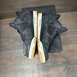 Jordan 4 Retro Laser Black Gum Size 10.5 (Pre-Owned) - side