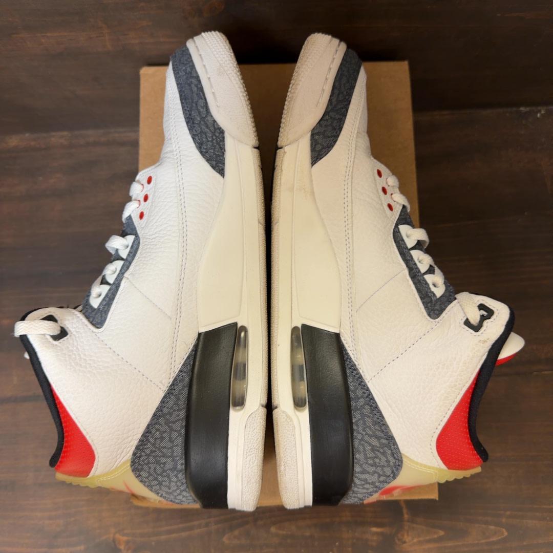Jordan 3 Retro SE Fire Red Denim (2020) Size 12 (Pre-Owned) - Image 5