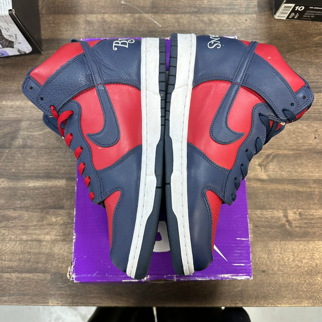 Supreme SB Dunk High By Any Means Navy (USED)