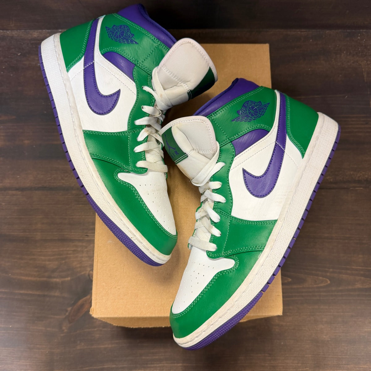 Jordan 1 Mid Incredible Hulk Size 11 (Pre-Owned) - Image 2
