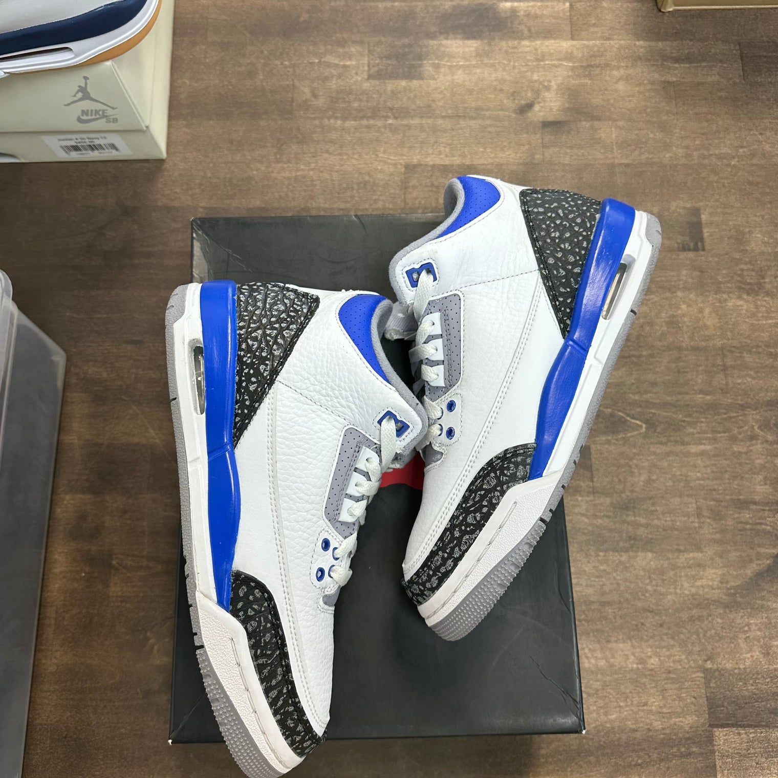 Racer Blue Jordan 3 Retro (GS) (USED, No Insoles)
