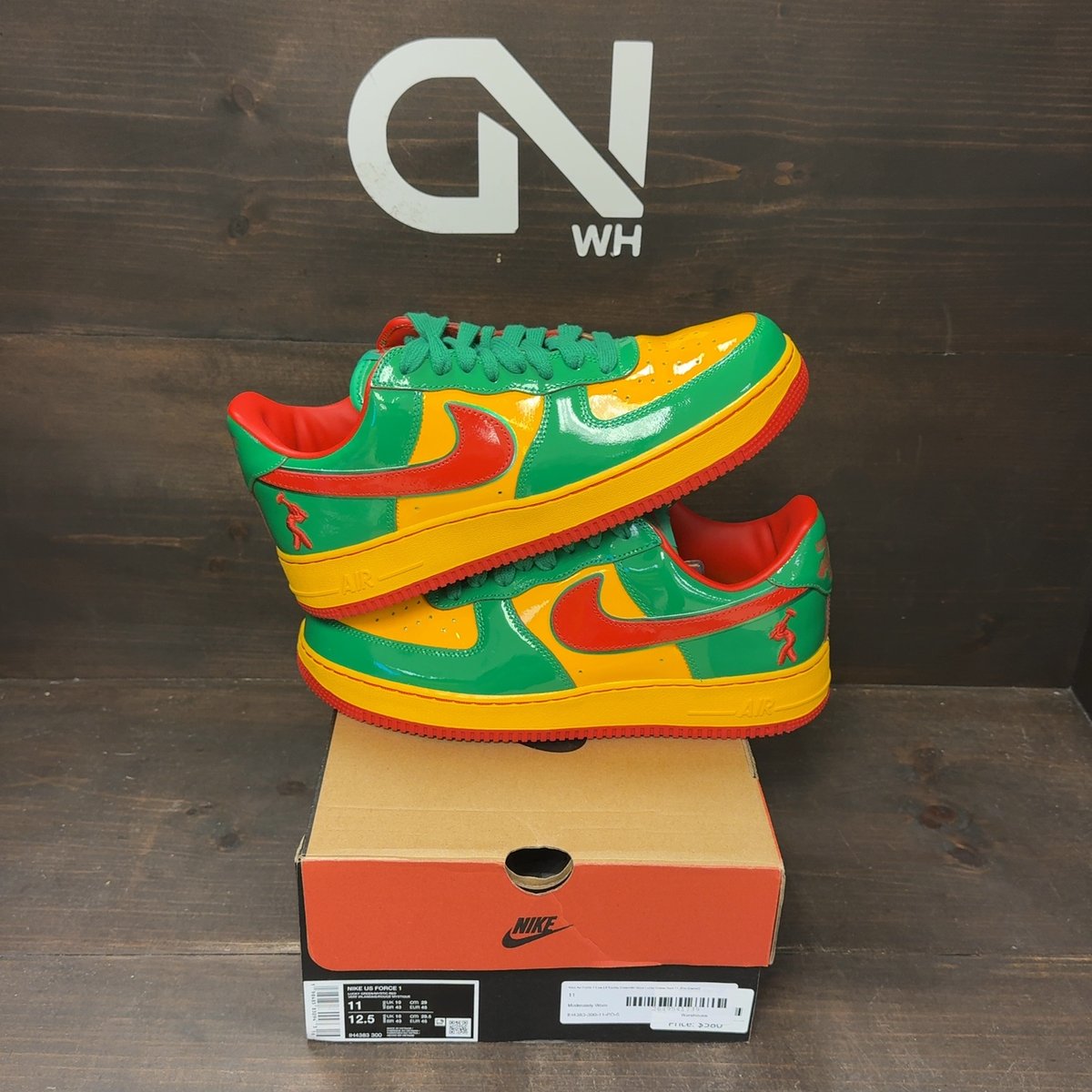 Nike Air Force 1 Low Lil Yachty Concrete Boys Lucky Green Size 11 (Pre-Owned) - front