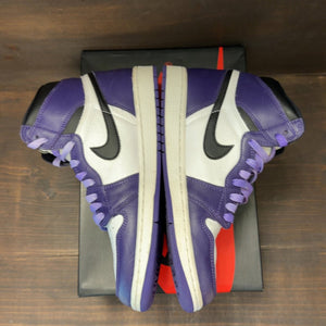 Jordan 1 Retro High Court Purple White Size 9 (Pre-Owned) - aux