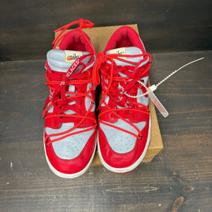 Nike Dunk Low Off-White University Red Size 9.5 (Pre-Owned) - back