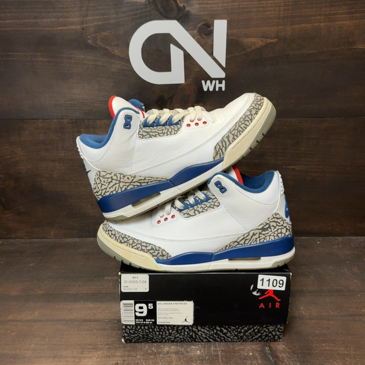 Jordan 3 Retro True Blue (2016) Size 9.5 (Pre-Owned)