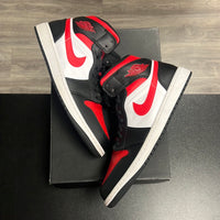 Jordan 1 Mid White Black Red (lightly worn)
