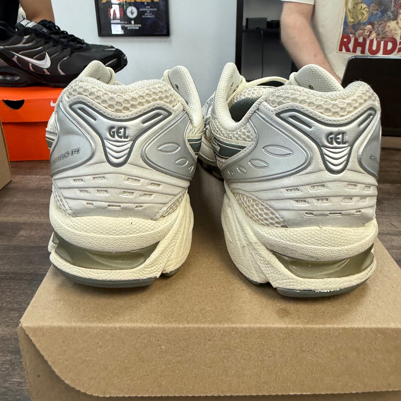 Birch Pure Silver ASICS Gel-Kayano 14 (USED, No Box)