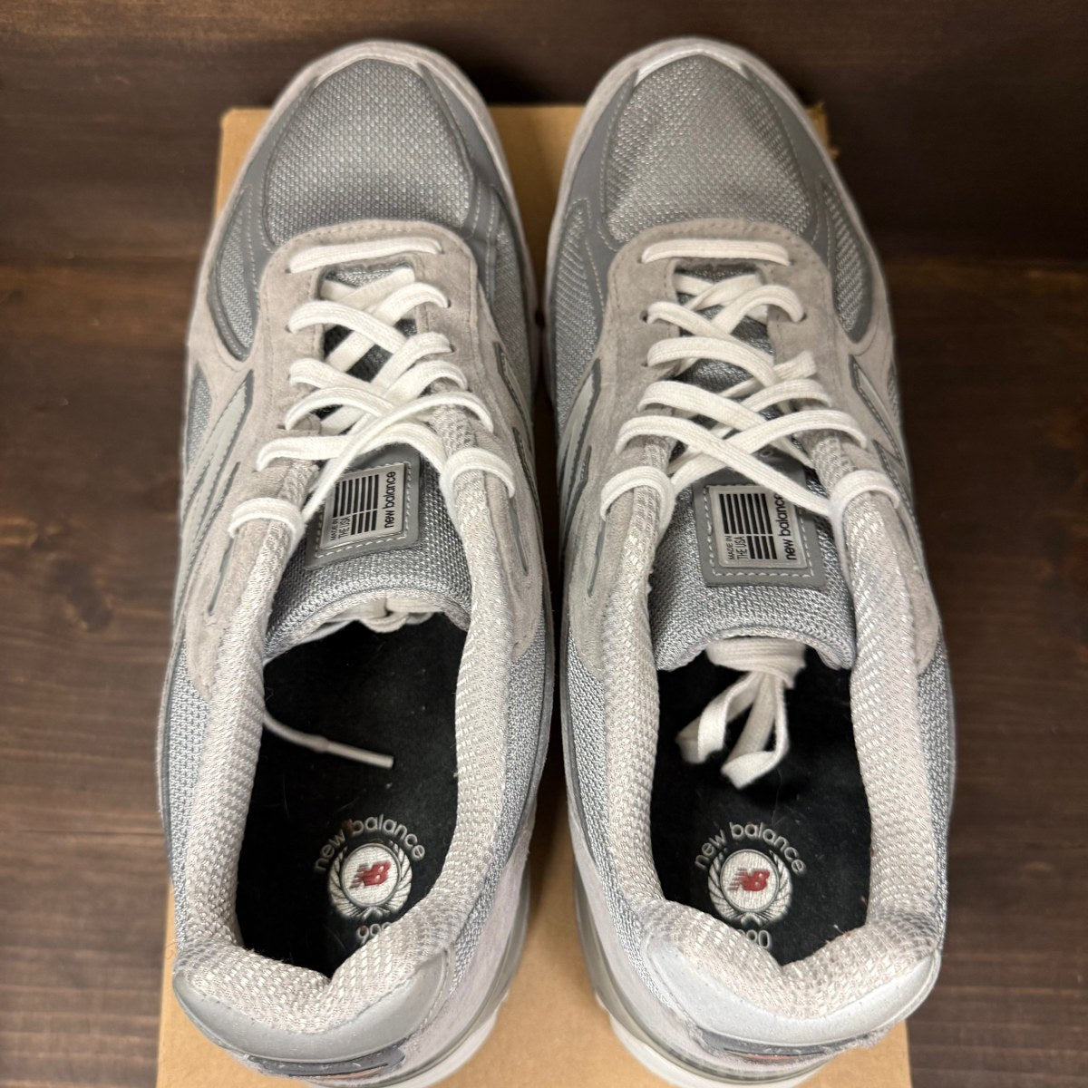 New Balance 990v4 MiUSA Grey Silver Size 12 (Pre-Owned) - Image 5