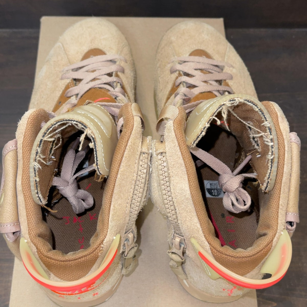 Jordan 6 Retro Travis Scott British Khaki Size 10 (Pre-Owned) - Image 6