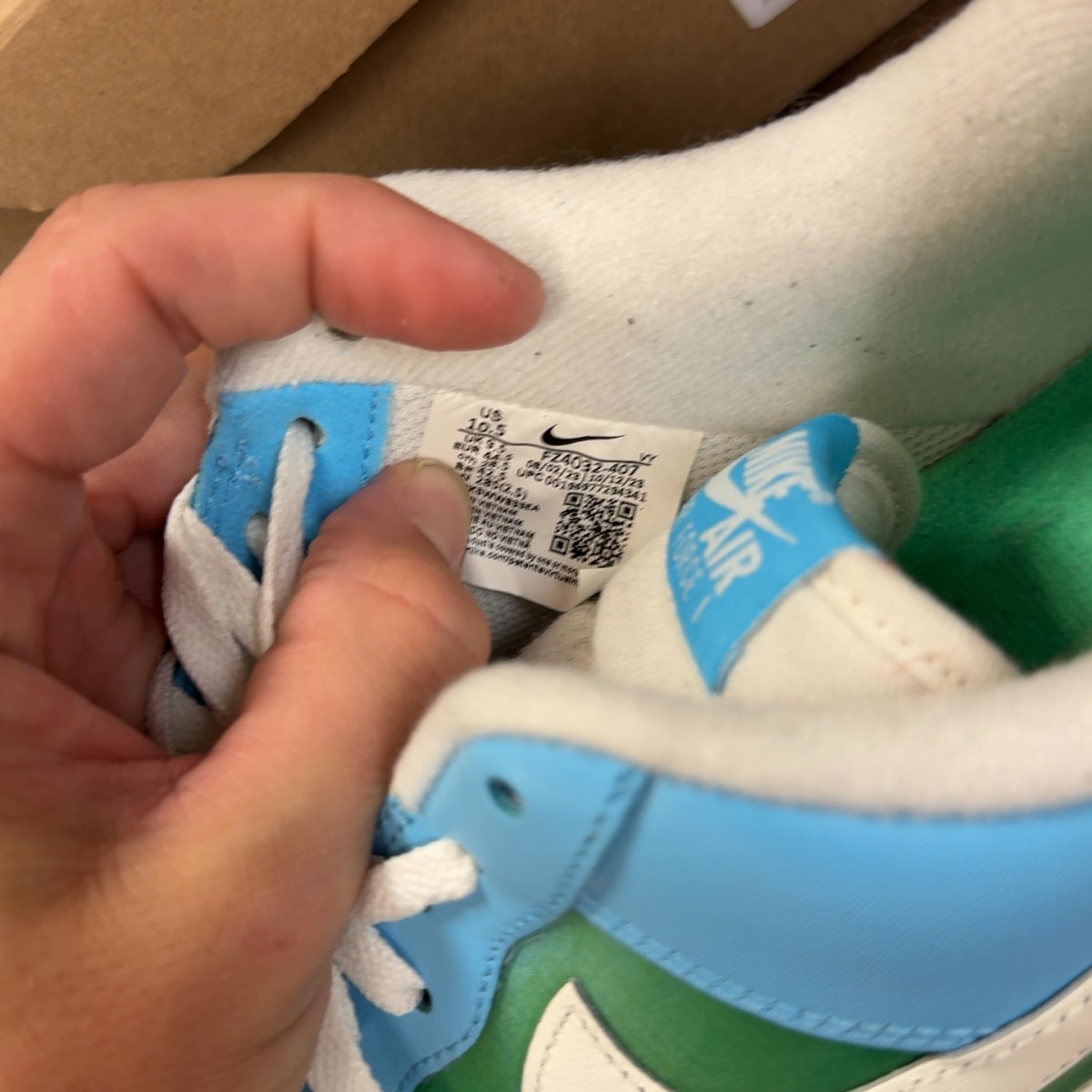 Nike Air Force 1 Low '07 Aquarius Blue Vapor Green Size 10.5 (Pre-Owned) - Image 7