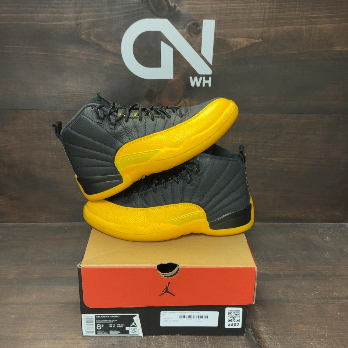 Jordan 12 Retro Black University Gold - Image 1