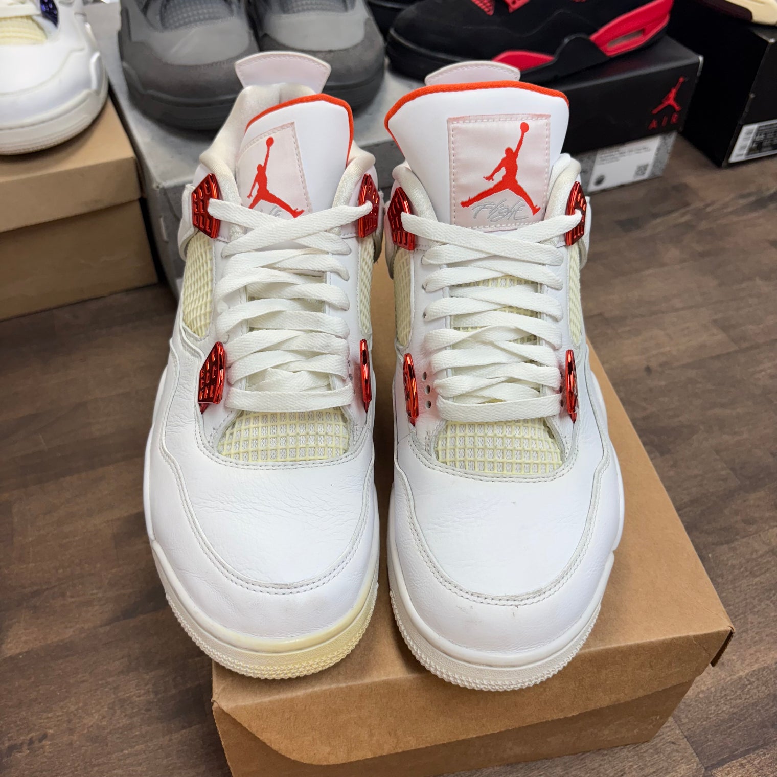Metallic Orange Jordan 4 (USED, No Box)