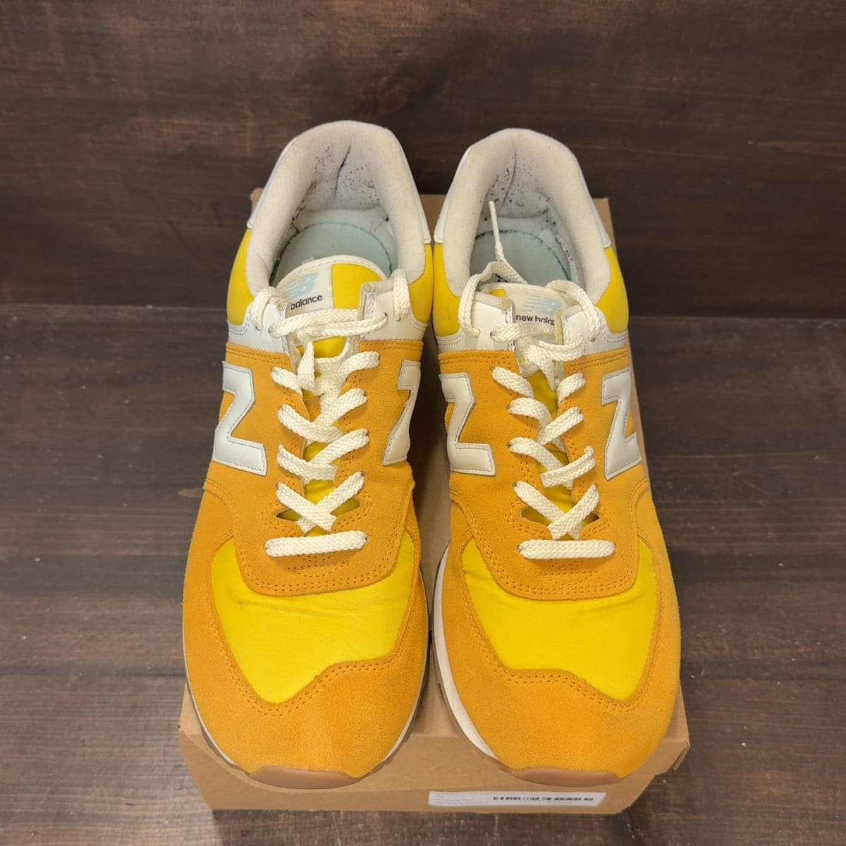New Balance 574 Retro Bright Pack Orange Yellow Size 13 (Pre-Owned) - tag
