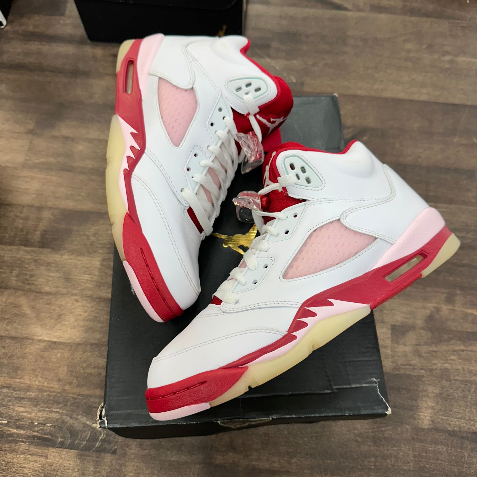 White Red Pink Jordan 5 Retro (GS) (USED)