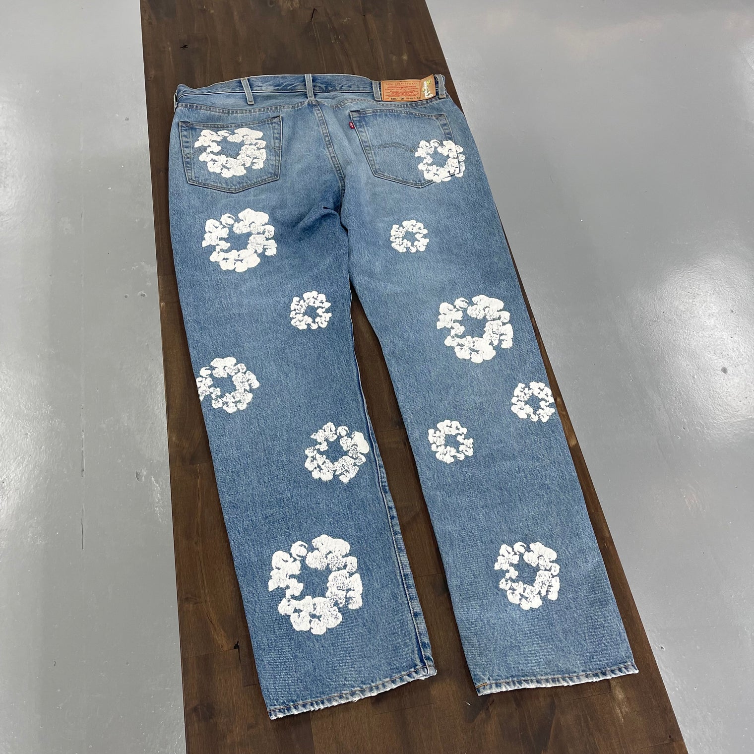 Denim Tears Light Blue Wreath Jeans (USED)