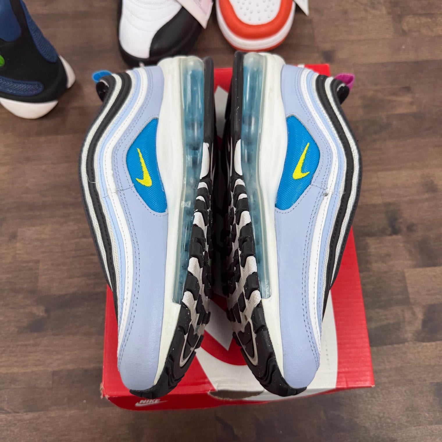 Nike Air Max 97 Blue Whisper Opti Yellow (GS) (USED)