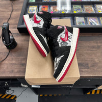 (GS) Jordan 1 Mid Newspaper Air Times (USED,NO BOX)