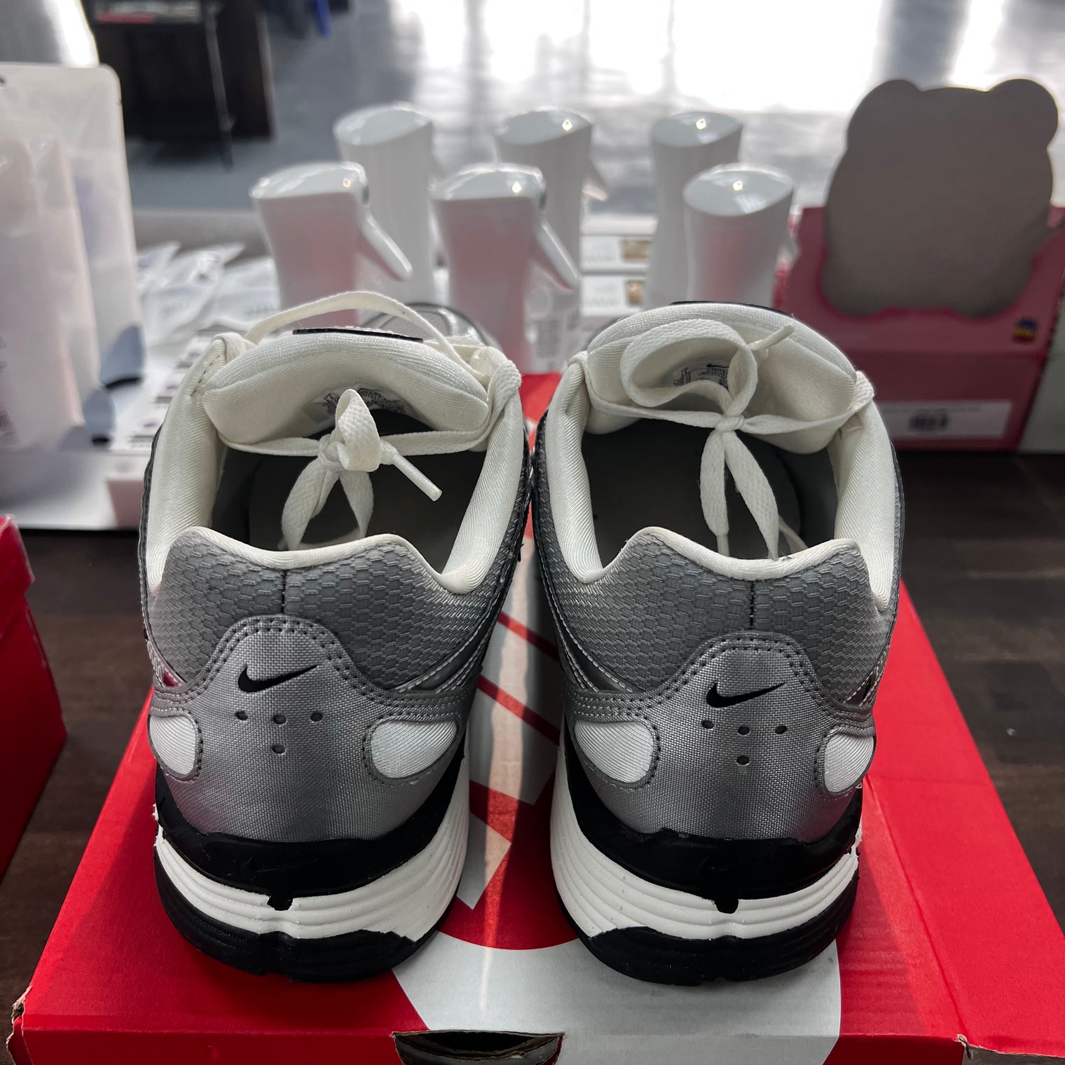 Metallic Silver Nike P-6000 (USED)