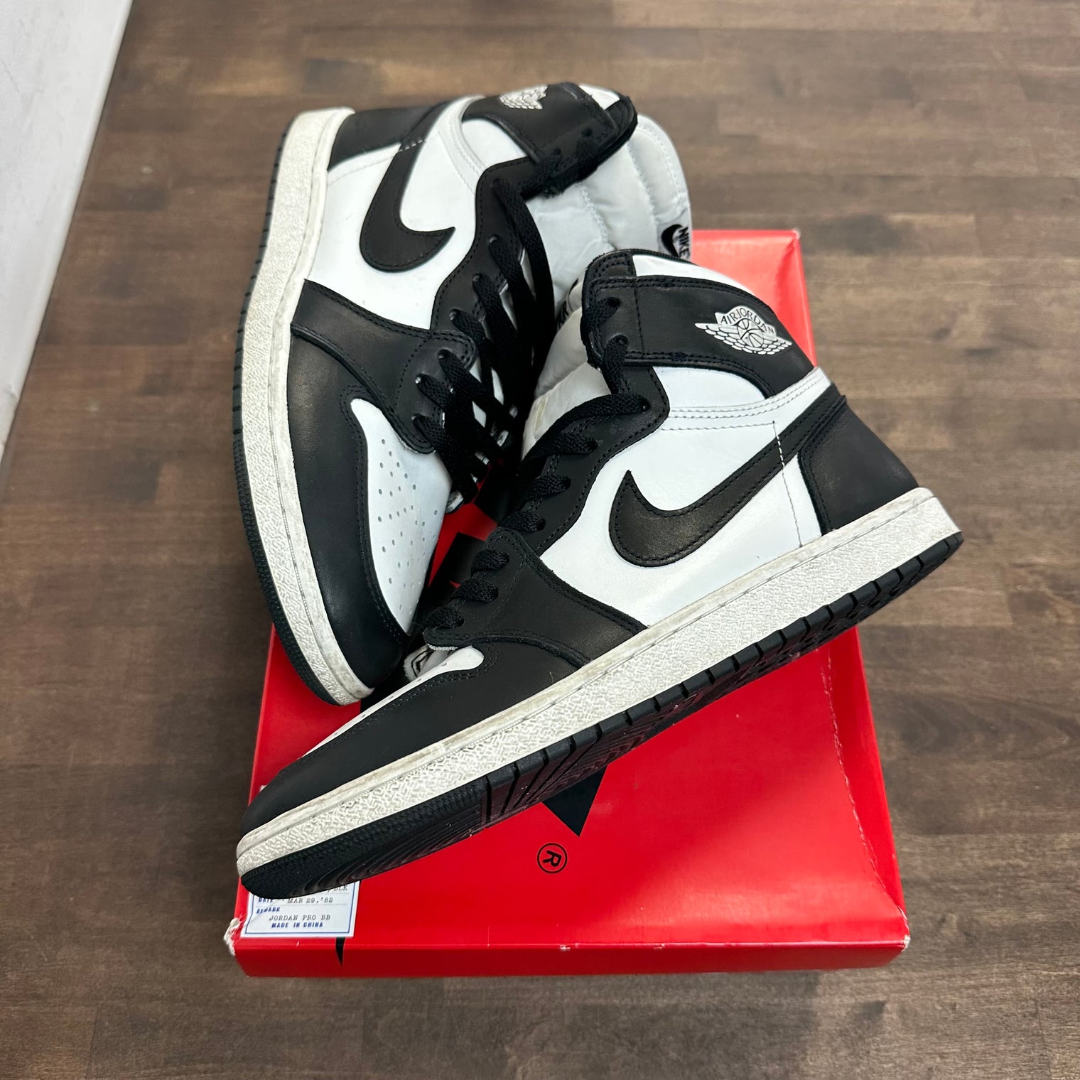Black White Jordan 1 High 85 (USED)