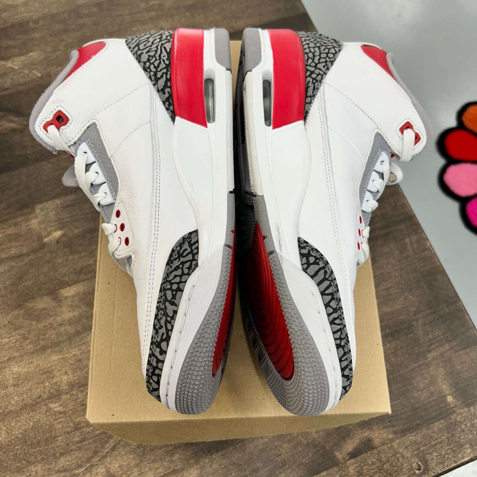 Fire Red Jordan 3 Retro (USED, No Box)
