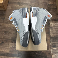 Cool Grey Jordan 3 Retro (USED, No Box)