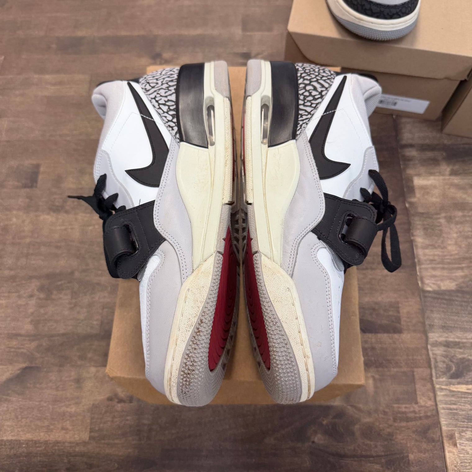 Tech Grey Fire Red Black Jordan Legacy 312 Low (USED, No Box)