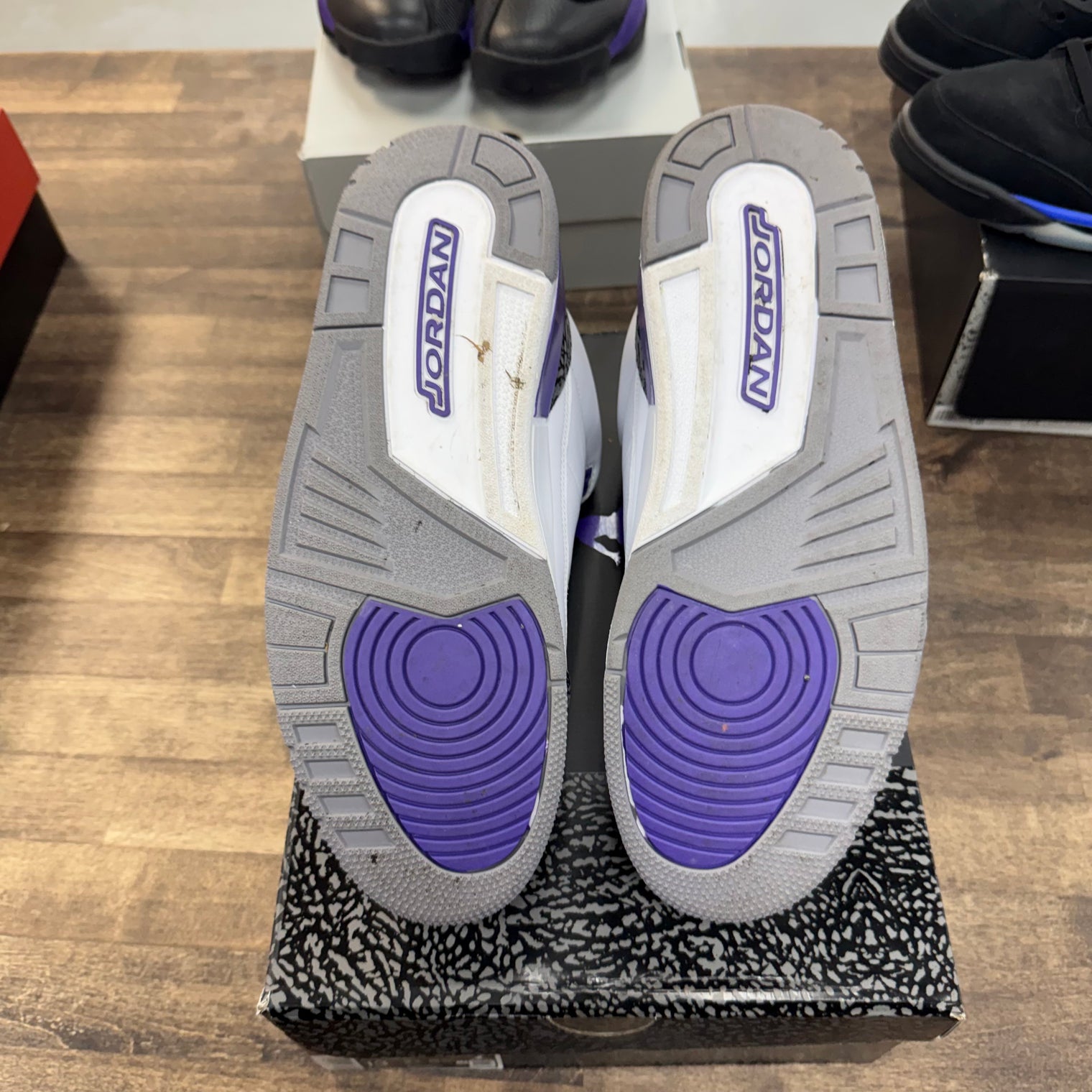 Dark Iris Jordan 3 Retro (Lightly Worn)