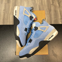 University Blue Jordan 4 Retro (USED, replacement box)