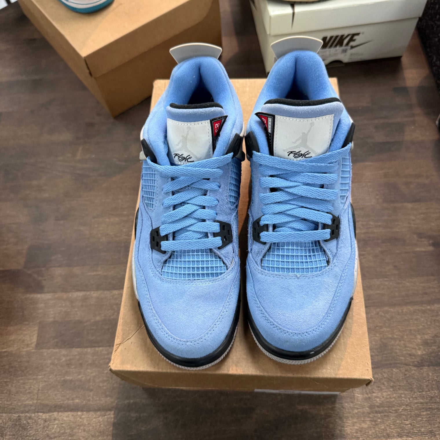 University Blue Jordan 4 Retro (GS) (Used, No Box)