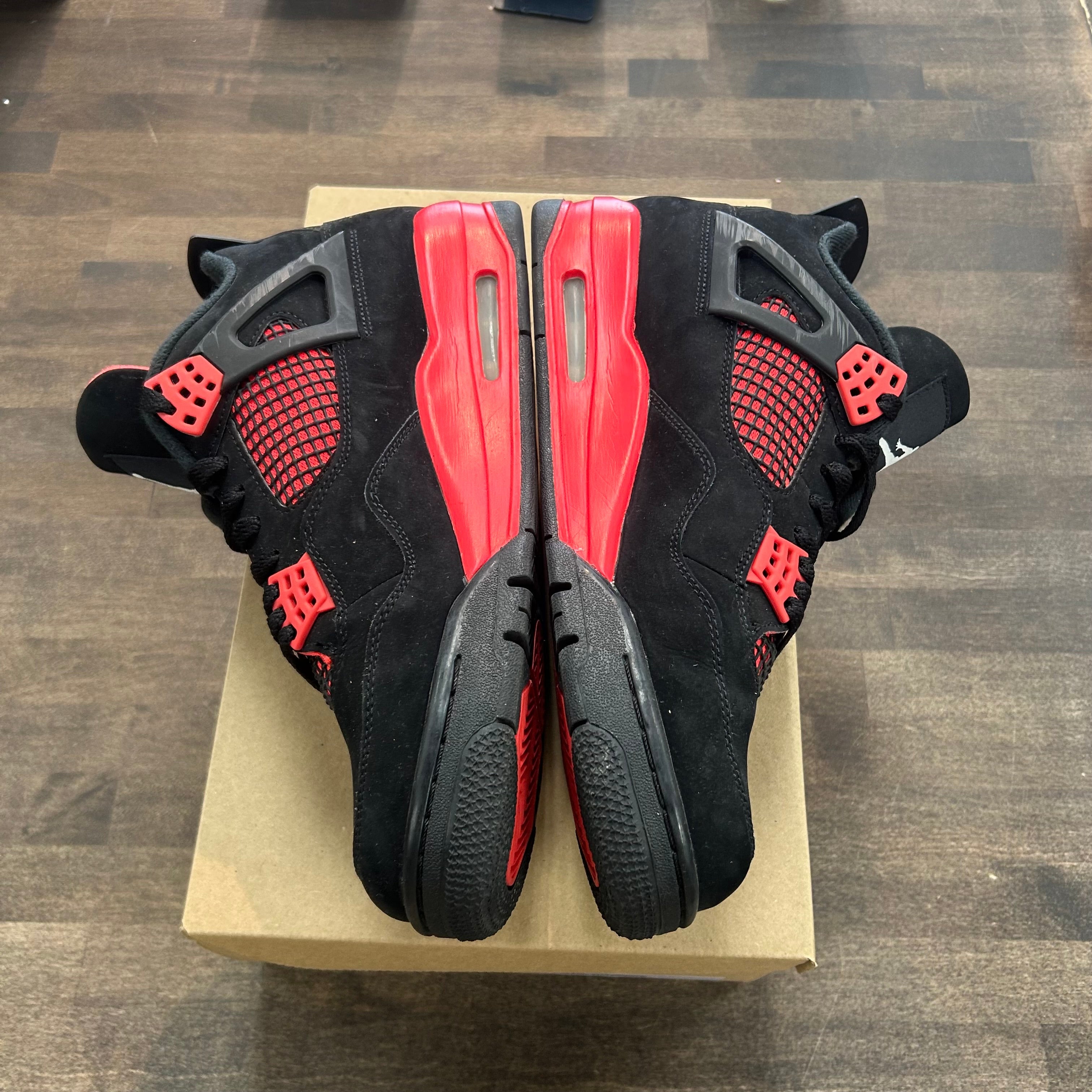 Jordan 4 Retro Red Thunder (US 10) (USED, No Box) Size 10 (Pre-Owned) - Image 3