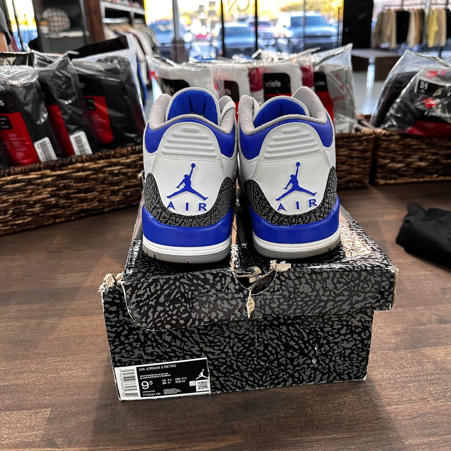 Racer Blue Jordan 3 (USED)
