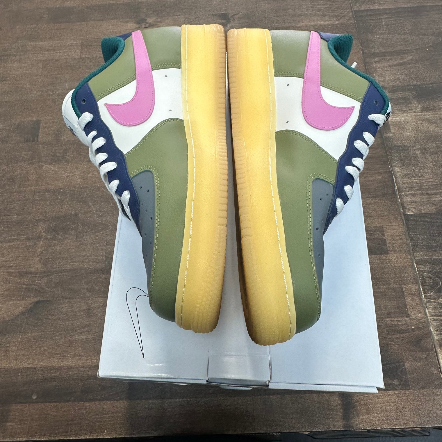 Nike ID Air Force 1 Gum Green Purple (USED)