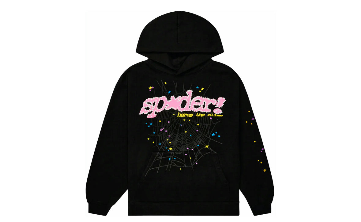 Sp5der P*NK V2 Hoodie Black